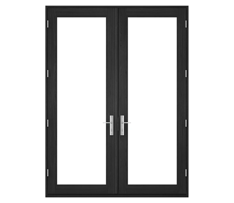 Pella Reserve Contemporary Wood Hinged Patio Door in Cheyenne